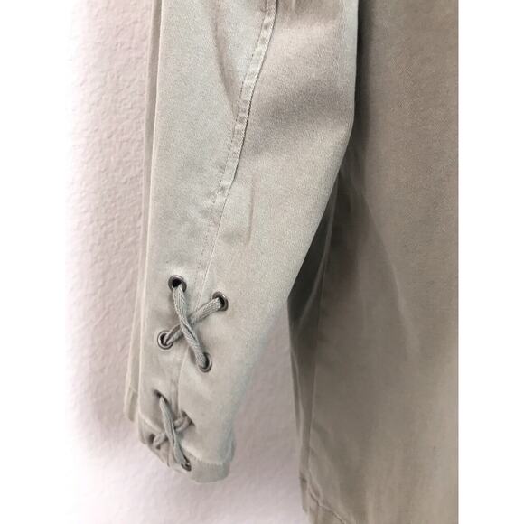 Torrid Anorak Jacket Lace Up Back Twill Utility Green - Picture 10 of 11